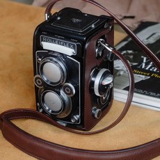 rolleiflex 2.8f (롤라이플렉스) 카메라 가죽 케이스 가방 보관함, 커피 소프트 베지터블 태닝
