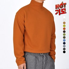 벤텀 남자 겨울 플리스 기모 터틀넥 반목 긴팔티셔츠 9색 크리미 기모 폴라티