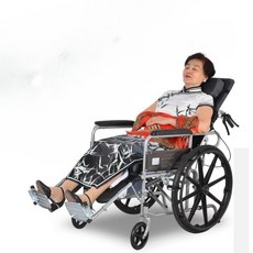 거상형휠체어 눕는 침대형 등받이 받침탁자 노인 환자 장애인 접이식, 1개