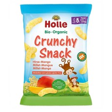 홀레 크런치 스낵 25g 8팩 망고 8개월 이상 Holle baby food Snack organic crunchy millet mango, 8개