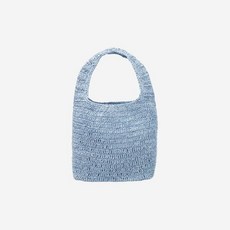 코스 미니 라피아 숄더백 라이트 블루 COS Mini Raffia Shoulder Bag Light Blue