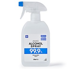 AWAS 에탄올 항균 살균 알콜 소독스프레이, 1개, 500ml - awas