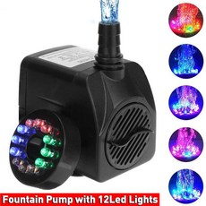 휴대용 미니 브러시리스 모터 초저소음 수중 워터 펌프 LED 조명 수족관 분수 1800L/H DC 2.5-35W 12, [08] 35W, [01] CN, 1개