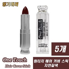 댕기머리 원터치 헤어 커버 스틱4g/새치머리/자연갈색(5개)