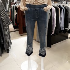 블루페페 해운대 nc 60% 부츠컷 비즈 자수 블루 진 바지 p192psa603bl