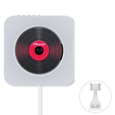 블루투스 벽걸이 CD플레이어 옛날감성 스텐드 휴대용 시디플레이어 미니 시디 감성, DVD블랙+HDMI+AV비디오+대형스탠드