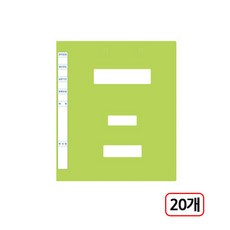 칼라정부화일 대용량 A4 20개입, 1개, 연두