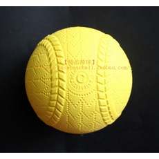 문스토어(MOON스토어) 안전야구공 양소품 소년 연식 고무 맨손 C KENKO 무늬, 엘로우