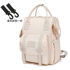 기저귀 가방 백팩 방수 아기 외출 출산 배낭 기저귀백팩 젖병 수납 다기능 데일리 기저귀가방 유모차, 옅은 핑크 20L