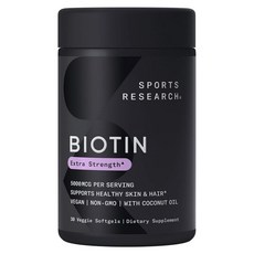 스포츠리서치 비오틴 5000mcg 베지 소프트젤, 30정, 1개 120정, 1개