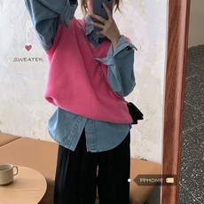 일 포인트 KINT 여성 런닝 가을 아우터 겹치다 입다 풀오버 스웨터