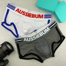 AUSSIEBUM 남성 삼각팬티 순면 드로즈 미드컷 언더웨어 팬티 2ps