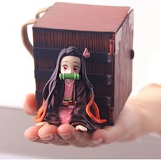 귀여운탄지로 네즈코 귀멸의칼날 피규어 선물 장식, 캐비닛 네즈코 약 9cm