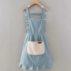에이엔이엠 스트라이프 포켓 주방 핸드타올 예쁜 앞치마, 2개, 블루