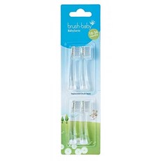 Brush-Baby Brush Baby BabySonic 교체 용 헤드-4 개 팩 (18-36 개월), 단일상품, 단일상품