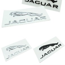 재규어 스티커 자동차 엠블럼 튜닝 로고 차량 이니셜 레터링 세트 JAGUAR, 블랙, 1개