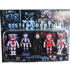 프레디의 피자가게 피규어 프레디 펀코 캐릭터 굿즈 5 pcs FNAF Anime 끔찍한 여동생 여자 Pvc 완구 13-15 Cm