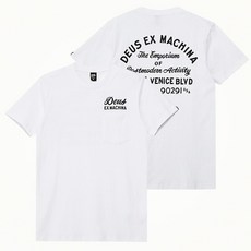 [데우스 엑스 마키나] [비쇼]당일발송 24시즌 데우스 베니스 어드레스 반팔 티셔츠 화이트
