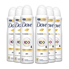 Dove 도브 데오드란트 인비저블 드라이 바이 150ml 6개 / Anti-Perisperant Deodorant Invisible dry by