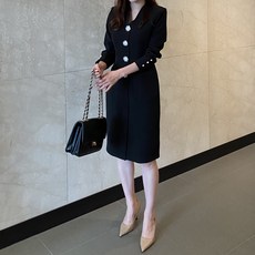 플라워 큐빅 원피스 (one color)