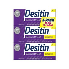 3개세트 데시틴 Desitin 베이비 기저귀 래쉬 크림 맥시멈 스트랭스 136g, 3개