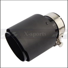 자동차 탄소 섬유 매트 배기 시스템 머플러 파이프 팁 Akrapovic 들어 스트레이트 유니버설 블랙 스테인레, 77mm-101mm[691]_One Size, 77mm-101mm[691]