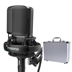 마오노 초대형 34mm 스튜디오 보컬 녹음용 XLR 콘덴서 마이크, AU-PM500