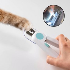 딩동댕냥 강아지 발톱깎이 혈관보호 LED, 1개, 블루