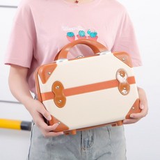 빈티지 컬러 14인치 기내용 여행 가방 휴대용 트렁크 1인용 캐리어 파우치