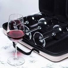 와인잔 가방 캠핑와인잔 캐리어 케이스세트 여행용, 1개