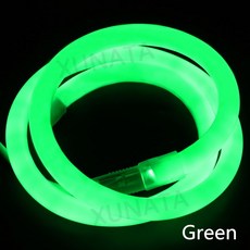 소프트 로프 바 라이트 원형 네온 테이프 유연한 LED 스트립 360 도 방수 SMD 2835 120LED/M DC 12V, 02 green_01 YELLOW_05 5m