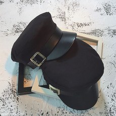 벨트레더마도로스캡 헌팅캡 베레모 빵모자 패션모자