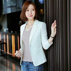 봄 여름 아우터 오피스룩 원버튼 기본 수트 세미 정장 스타일 여성 싱글 자켓 상의