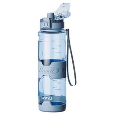 UPSTYLE Tritan 質感防摔直飲運動提帶水壺 700ml, 透明藍, 1個