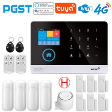 PGST-103 4G 홈 와이파이 지능형 경보 시스템 홈 무선 보안 장치 스마트 라이프 애플리케이션 제어 재치, 08 PG103-4G-H_03 영국 플러그