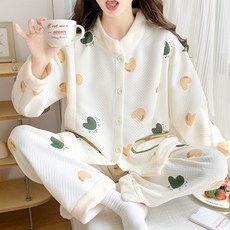 가을겨울 도톰 에어코튼 임산부 잠옷 산모 수유 산후조리 겹겹이