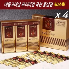 국내산 6년근 홍삼 홍삼정 홍삼스틱 농축액 원액 진액 진세노사이드 사포닌 짜먹는홍삼 발효액 엑기스 30포 스틱 선물 세트 대동고려삼, 4set