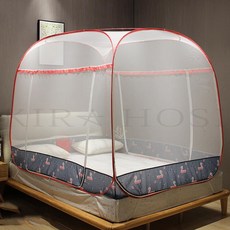kirahosi 여름 모기장텐트 사각모기장 침대모기장 425호+덧신증정 ARk2inso, 커피 11#