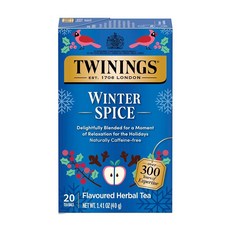 트와이닝 레몬 앤 진저 허브티 티백 100개 1371927, Winter Spice, 20 Count (Pack of 6), 6개