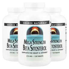 소스내츄럴스 메가 스트랭스 베타 시토스테롤 375mg 타블렛, 240정, 3개