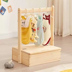 강아지 옷걸이 원목 애견 옷행거 반려견 옷 행거 의류 선반 정리함, 1개