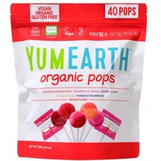 야미얼스 유기농 막대사탕, 240g, 4개
