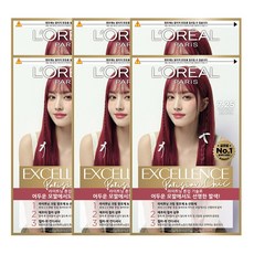 로레알파리 NEW 엑셀랑스 파리지앵 시크 염모제, 7.25-핑크브라운, 6개