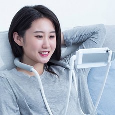 스마트폰 목거치대 핸드폰거치대 목에거는 거치대, 1개, 목거치대_블랙