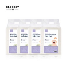 강블리라이프 고흡수 애견패드 16g 100매 x 4 (400매) 중형경 실속 절약형