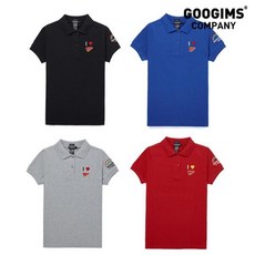 [구김스(GOOGIMS)] [구김스] 074 I LOVE 플라이 날개 반팔 피케 티셔츠