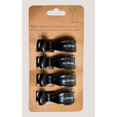 영국직송 블랭킷 머슬린 장난감 간호 커버 썬 캐노피 보유용 Pram Buggy Clip Clasp Peg Gripper - 검은색 - 4 in a Pack, 단일옵션, 단일옵션