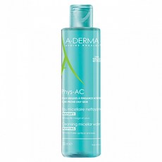 아더마 피지악 클렌징 미셀라 워터 200ml A-DERMA - PHYS-AC Cleansing Micellar Water 클렌징토너, 1개