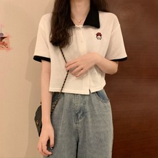폴로반팔가디건