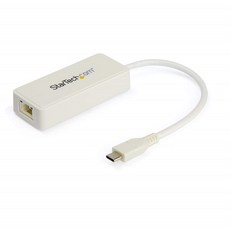  StarTech.com 유선 LAN 어댑터 USB Type-C - RJ45 USB 3.0 · 3.1 기가비트 이더넷 USB-A 포트 포함 Thunderbolt 3 호환 US1GC301AUW 